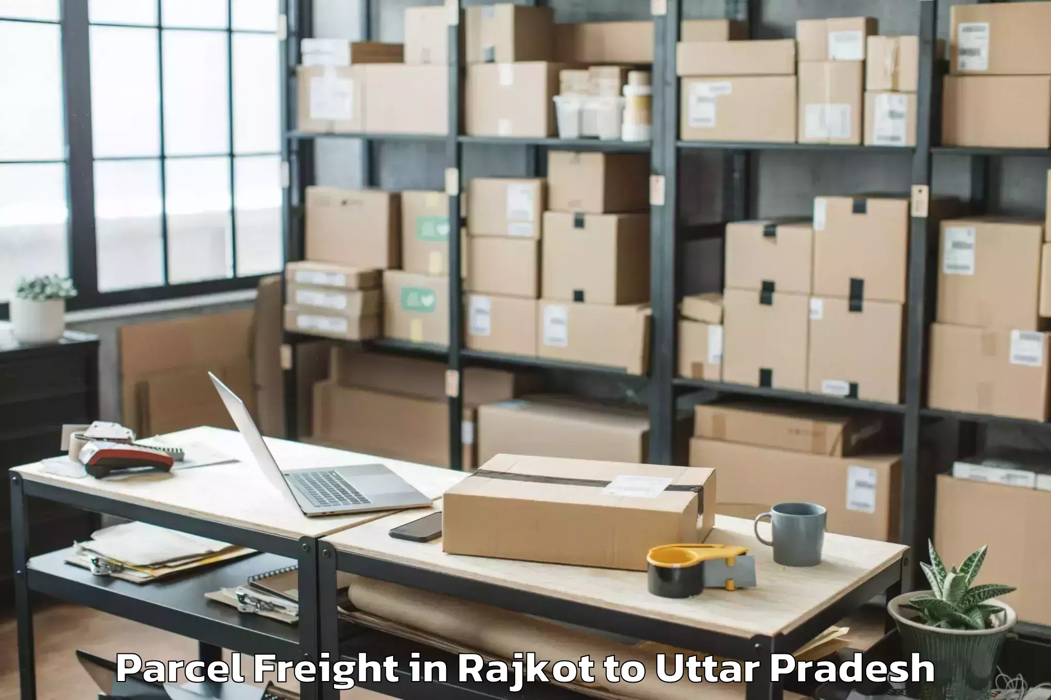 Expert Rajkot to Shahganj Parcel Freight